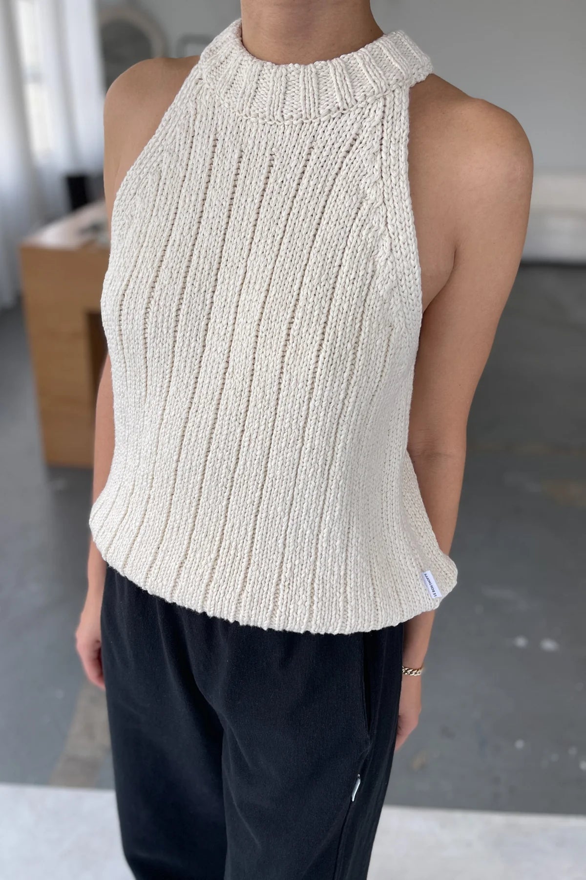 CLAIRE SWEATER TANK - CREAM (was $160)